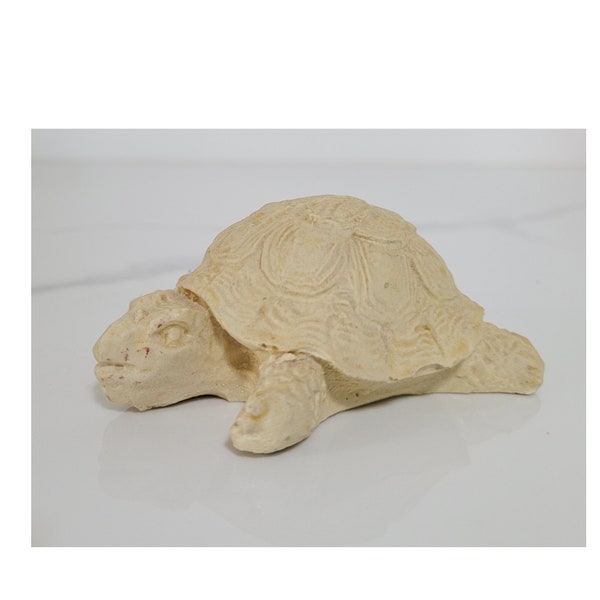 Vintage Small Desert Tortoise Figurine, Sand Colored Tortoise Figurine, Turtle Collection