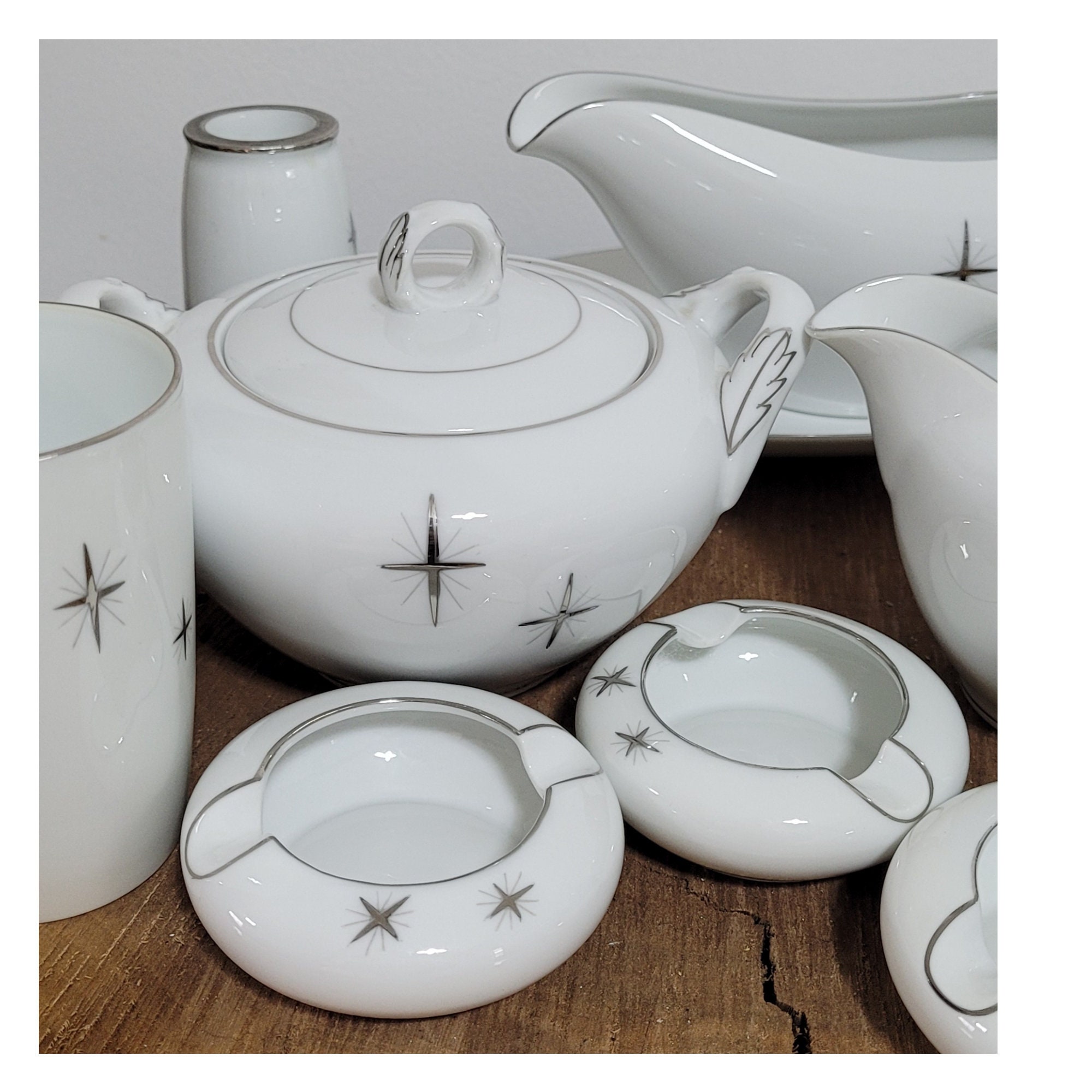 Choice Vintage MCM Cross Star Fukagawa Arita China Cups Choice Vintage MCM Cross Star Fukagawa Arita China Cups
