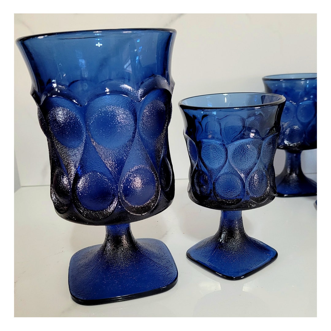 Vintage Spotlight Blue Noritake Glassware Choice of 6 Water Etsy