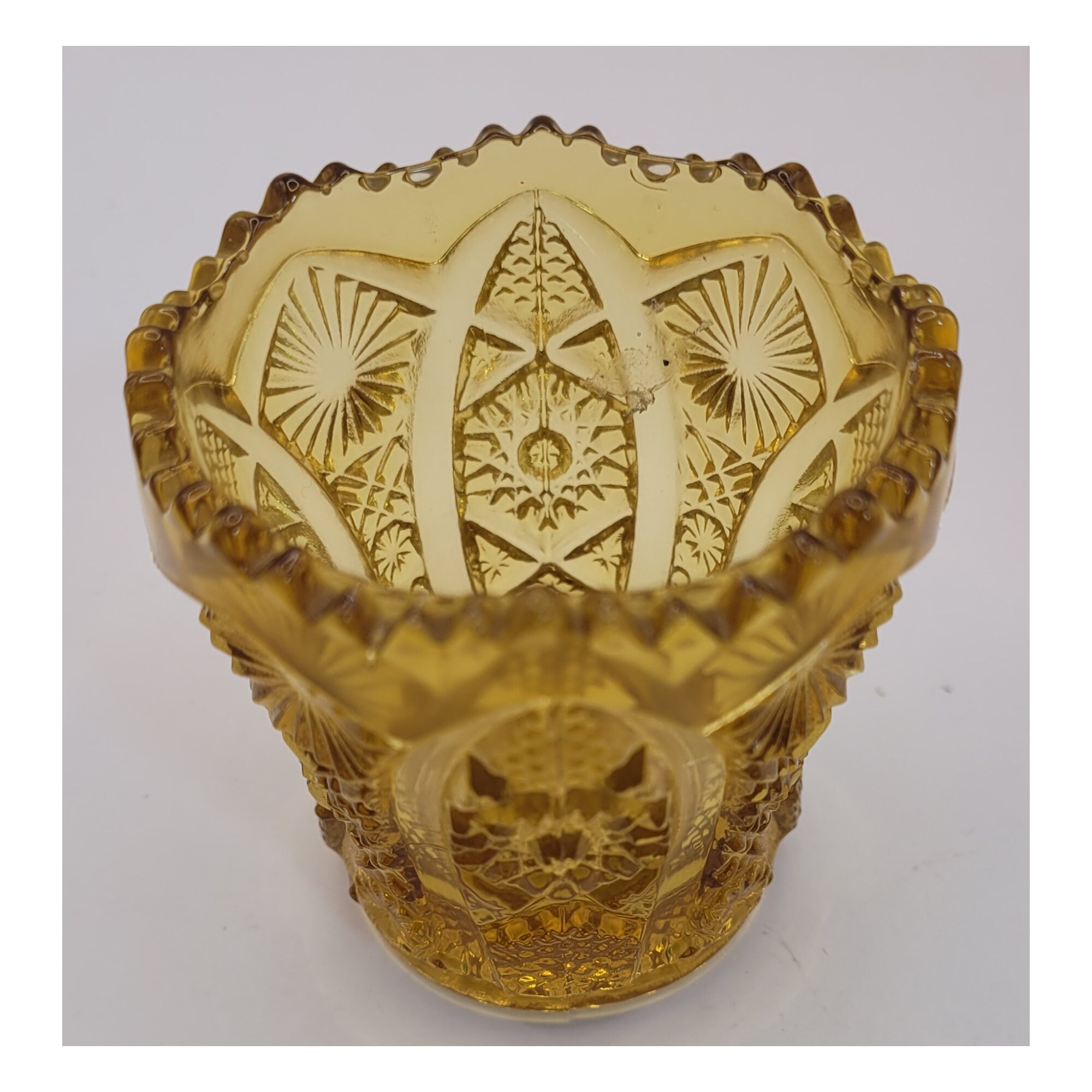 Amber Imperial Glass Toothpick Holder Vintage Glass Etsy