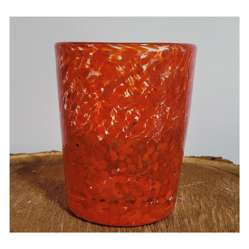 Vintage Blown Glass Tumblers Blue Glass Tumbler Red Glass Etsy