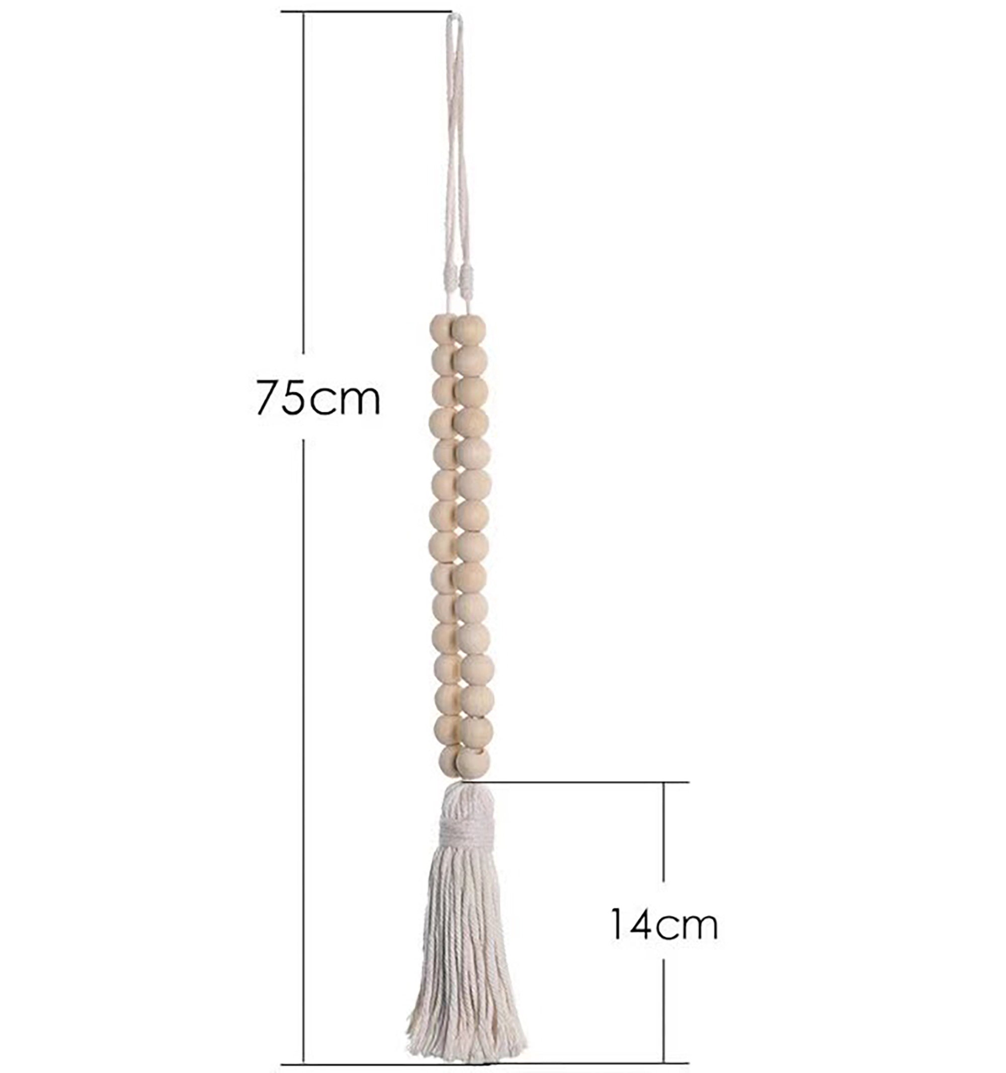 Set of 2 Wood Bead Tassel Curtain Tiebacks Bohemian Tassel Etsy