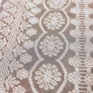 French ROCOCO style Lace curtain with Lace Trims Elegant French style Lace Curtain Custom Size Romantic Shabby chic Lace curtain 1 panel image 7