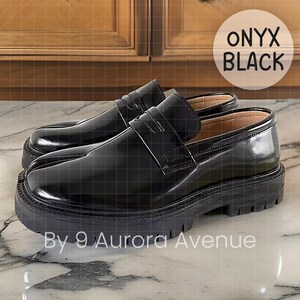 Tabi Shoes Men Split Toe Japanese Pig Trotter Ninja Tabi Loafers For Men Black Business Casual Shoes Up To Size 11 Size 12 18