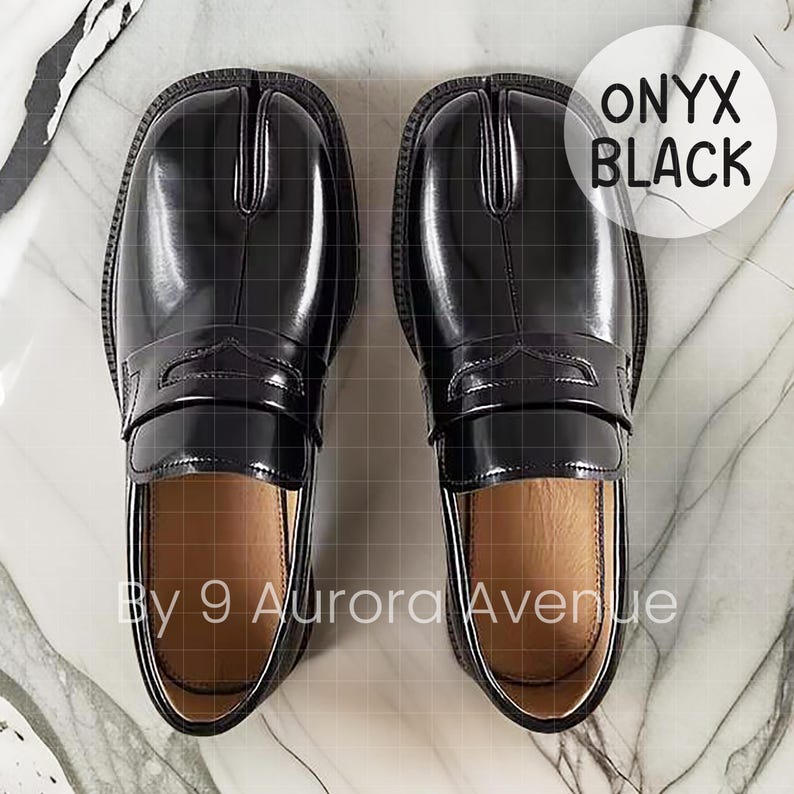 Tabi Shoes Men Split Toe Japanese Pig Trotter Ninja Tabi Loafers For Men Black Business Casual Shoes Up To Size 11 Size 12 2