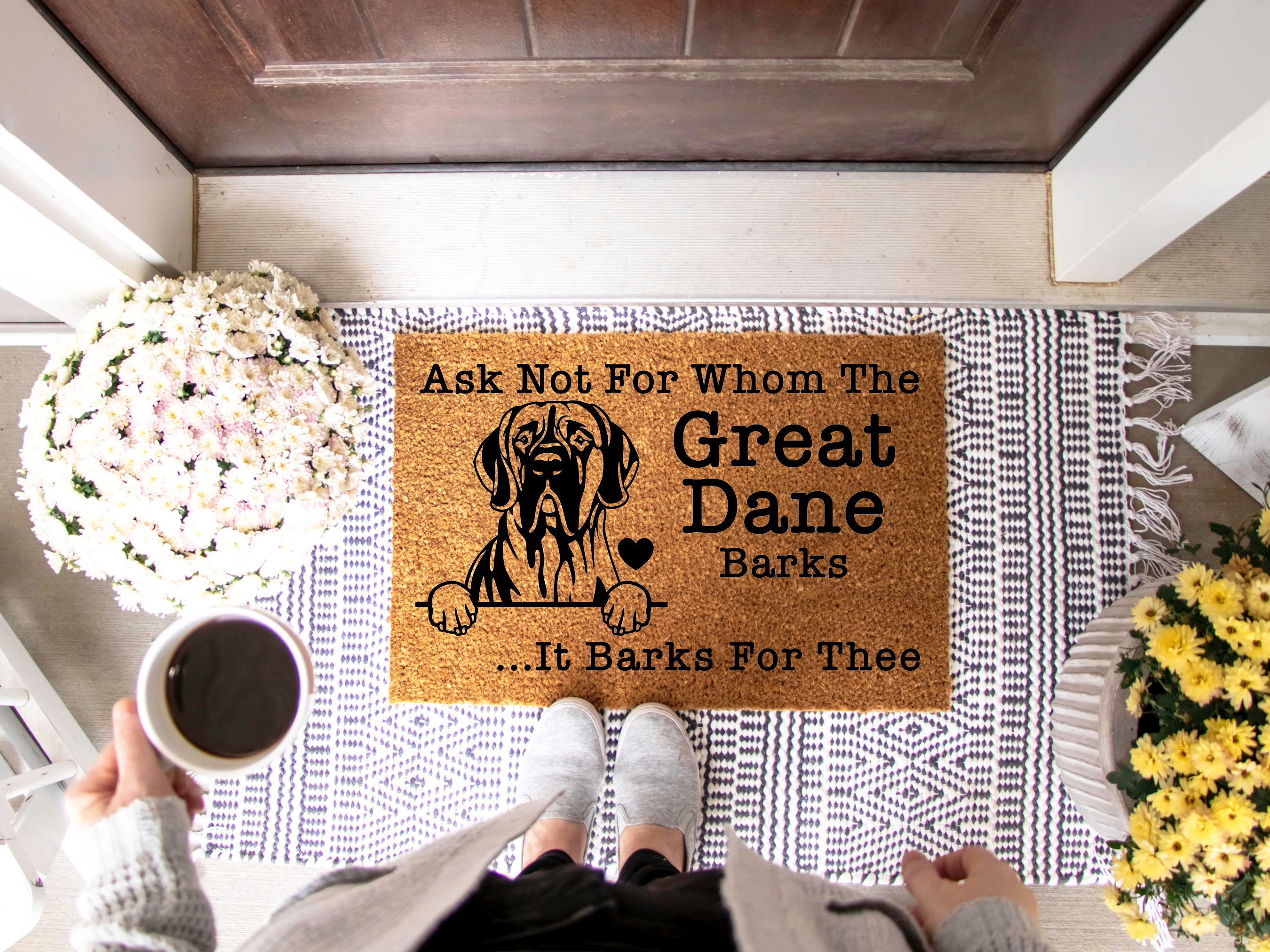 Great Dane Door Mats Great Dane Mat Great Dane Etsy