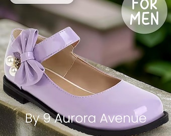 Femboy Crossdresser Sissy Shoes, Patent Leather Mary Jane Style Footwear, ABDL Shoes, Plus Size Mary Jane with Bow Tie Cosplay Shoes For Men