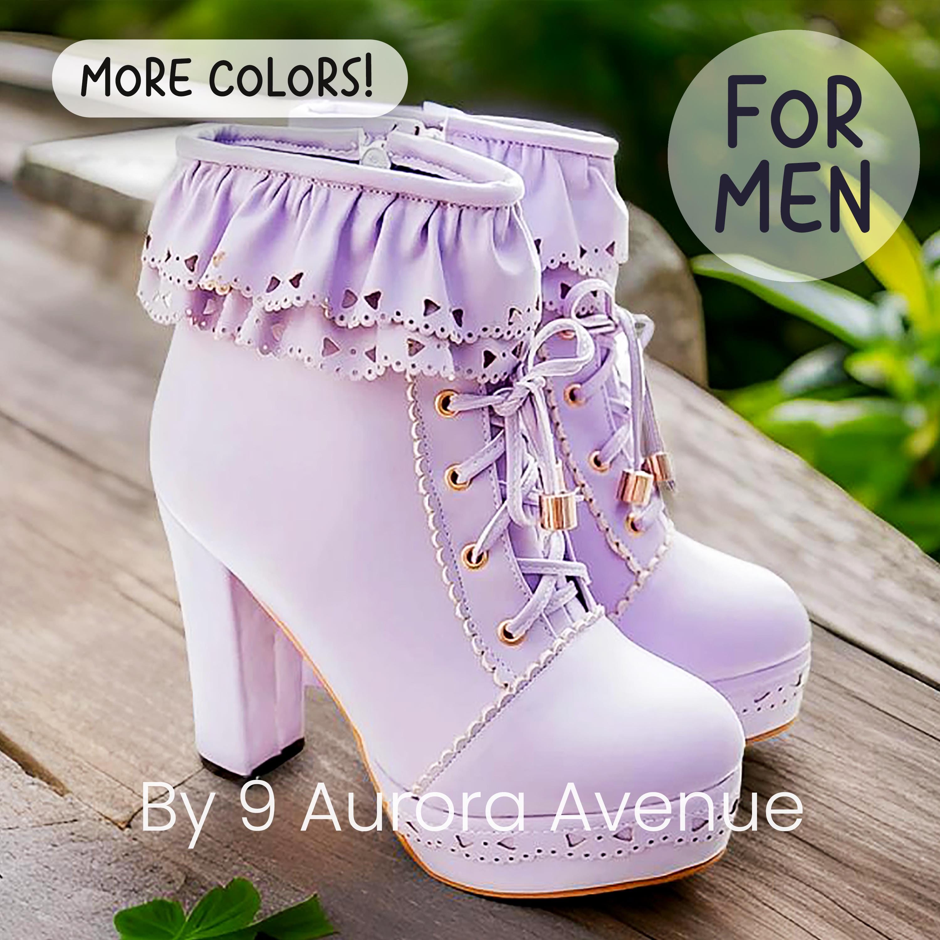 abdl-shoes-for-men-cute-lolita-ankle-boots-with-frills-high-heels
