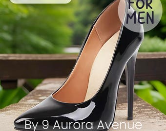 Klassieke pumps met stiletto hoge hakken voor heren, Transwoman-schoenen, Crossdresserschoenen, Femboy-schoenen, Drag Queen-schoenen, Sissy Maid-schoenen