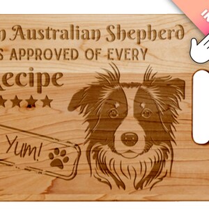 Australian Shepherd Cutting Board, Australian Shepherd Gifts, Personalized Cutting Board Dog, Barkuterie Board, New Home Gift, Maple Cutting