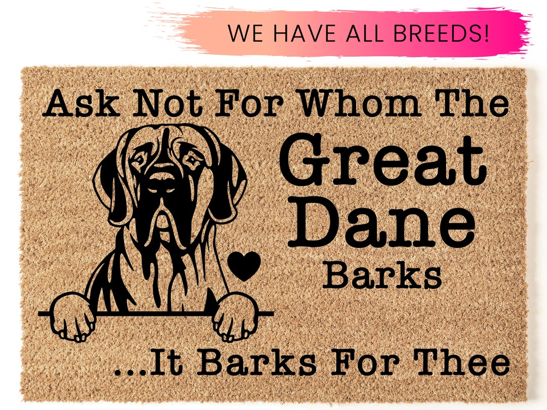 Great Dane Door Mats Great Dane Mat Great Dane Etsy