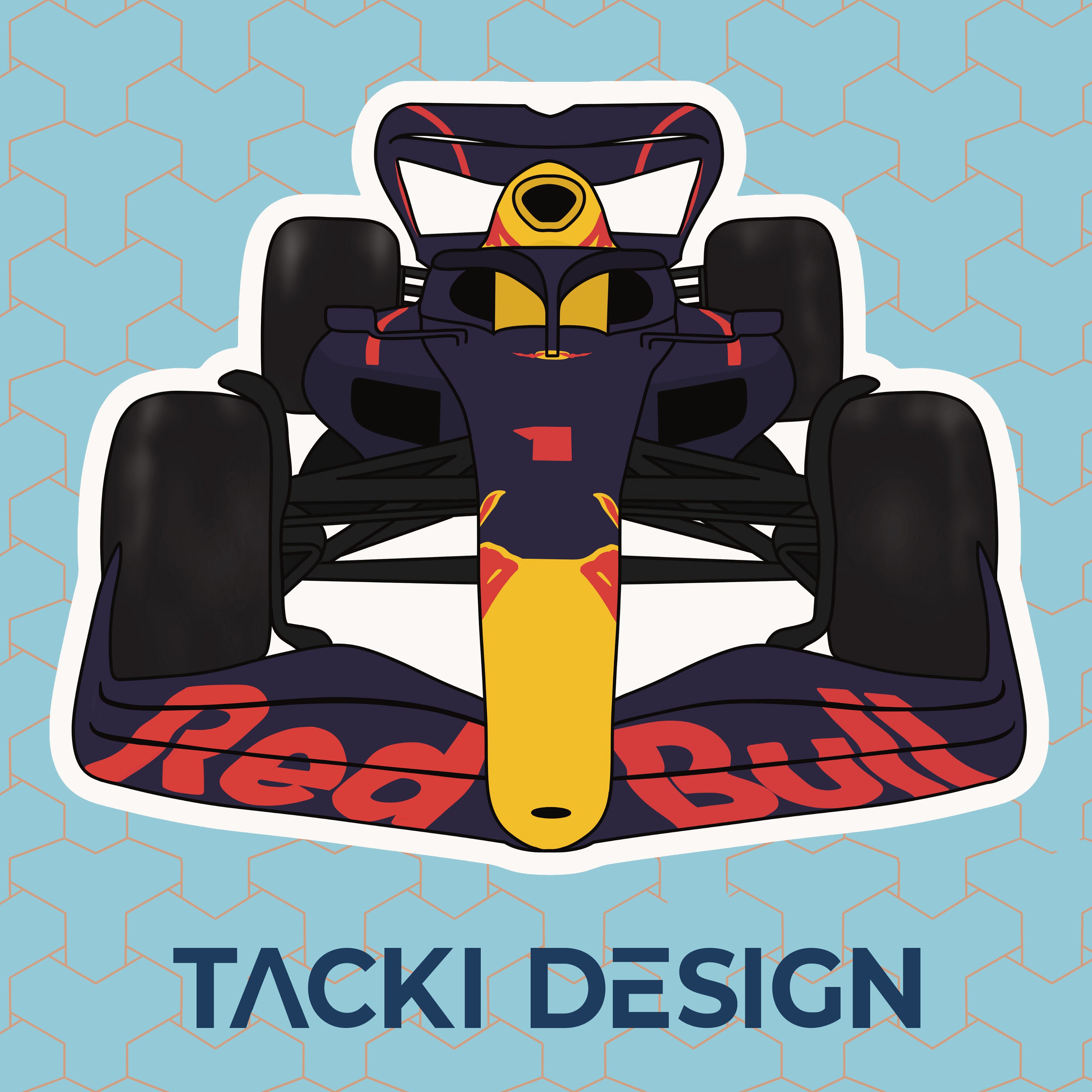 Redbull racing formula 1 race car sticker 2023 rb19 f1 car etsy