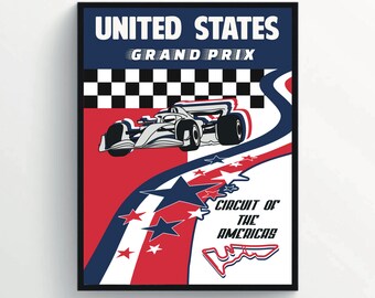 United States Grand Prix Poster, COTA Poster, Formula one poster, Austin F1 poster, US Grand Prix poster, Texas U.S poster