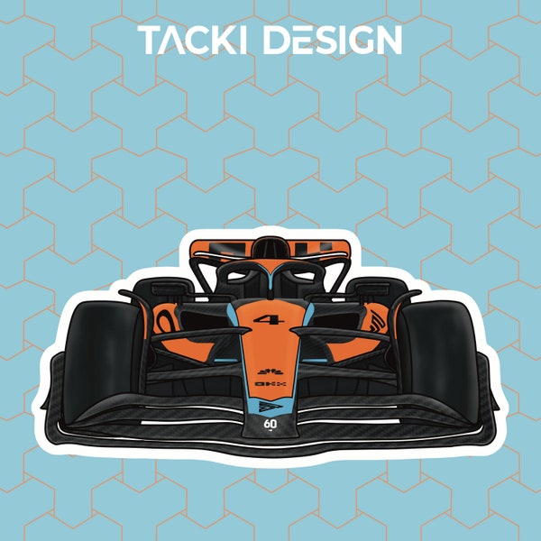 McLaren F1 sticker. 2023 Mclaren F1 car. Lando Norris sticker. MCL60