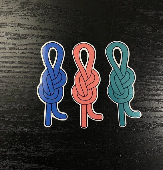 Climbing Rope Figure Eight Knot Vinyl Waterproof Sticker. | Etsy