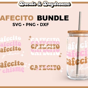 Cafecito Y Chisme SVG Bundle, Cafecito Svg Bundle, Cafecito Png Design, Groovy Cafecito Clipart, Coffe Svg Design, Coffee Quote Svg