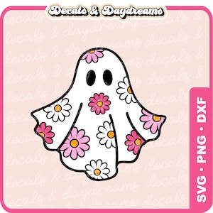 Cute Flower Ghost Svg, Cute Ghost Svg, Flower Ghost Svg, Cute Ghost Svg, Flower Ghost Svg, Daisy Ghost Svg, Cute Halloween Svg