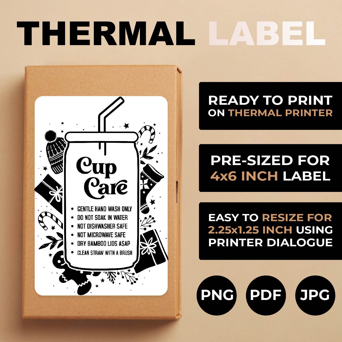 Skinny Tumbler Care Card, Sublimation Tumbler Care, Print and Cut Care  Card, Cup Care Card, Skinny Tumbler PNG, Sublimation Care Card