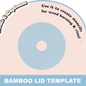 Bamboo Lid Template, Bamboo Lid Design SVG, Bamboo Lid Svg Decal for 70mm Bamboo Lid, Wood Burning Stencil Svg, Bamboo Lid Decal