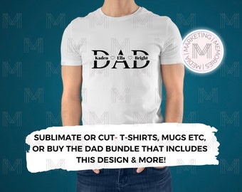 split word dad svg png, fathers day split word designs, svg's for dad, svg for father's day, cricut and silhouette cut files for dad daddy