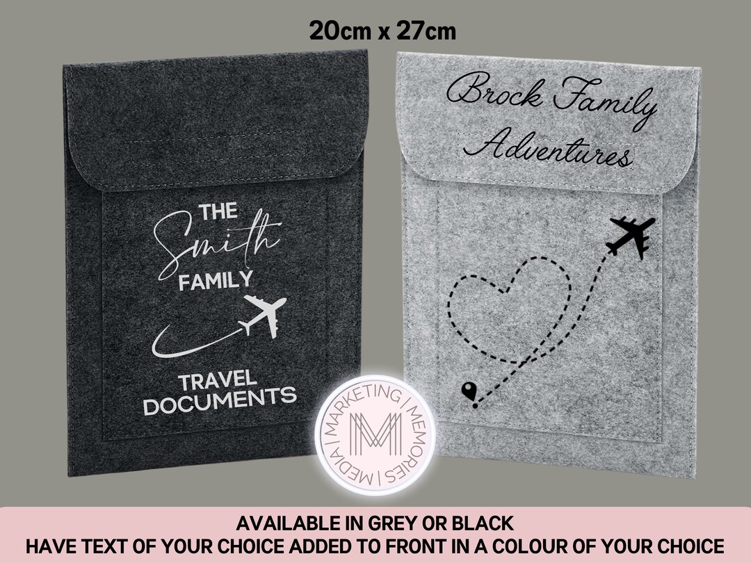 Personalised Family Travel Organiser Passport Holder Etsy