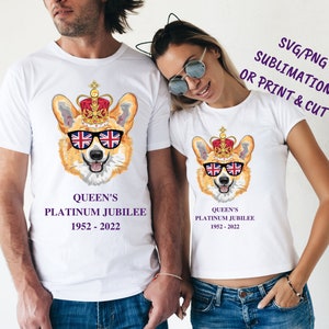 Corgi em Union Jack Shades Óculos de sol Sublimação SVG PNG Design, Camisetas com bandeira Corgi do Jubileu de Platina da QUEEN Elizabeth, Union Jack Corgi
