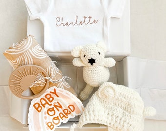 Baby Gift Box / Swaddle Blanket Gift Box for New Baby / Newborn Gift Set / Baby Gift Personalized/New Mom Gift/Welcome Baby Gift