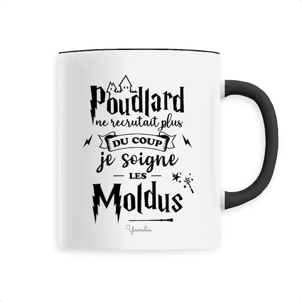 Mug Poudlard ne recrutait plus du coup je soigne les moldus inspiré d'Harry Potter en céramique - Mug fan d'Harry Potter -Tasse fan Poudlard