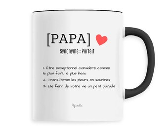 Mug papa définition en céramique - Cadeau fête des pères - Cadeau pour papa - Tasse pour papa -  Mug pour papa - Idée cadeau papa original