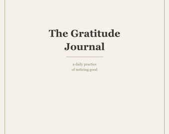 Gratitude Journal Printable | Daily Gratitude Prompts + Reflection Pages | Mindfulness Self-Care Journal | Instant Download PDF