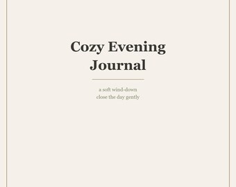 Cozy Evening Journal Printable | Nighttime Wind-Down Routine, Gratitude & Tomorrow Planner | Bedtime Self-Care | Instant Download PDF