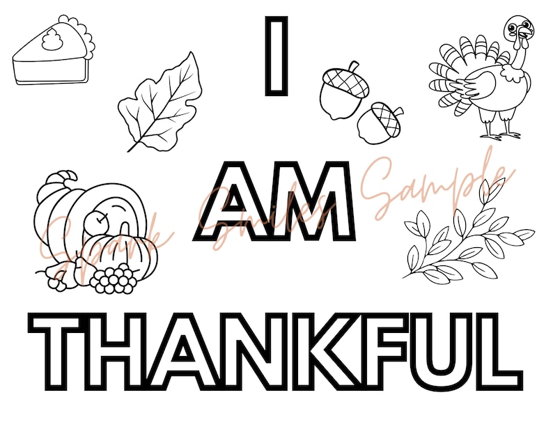Printable Thanksgiving Coloring Pages Instant Download Thanksgiving