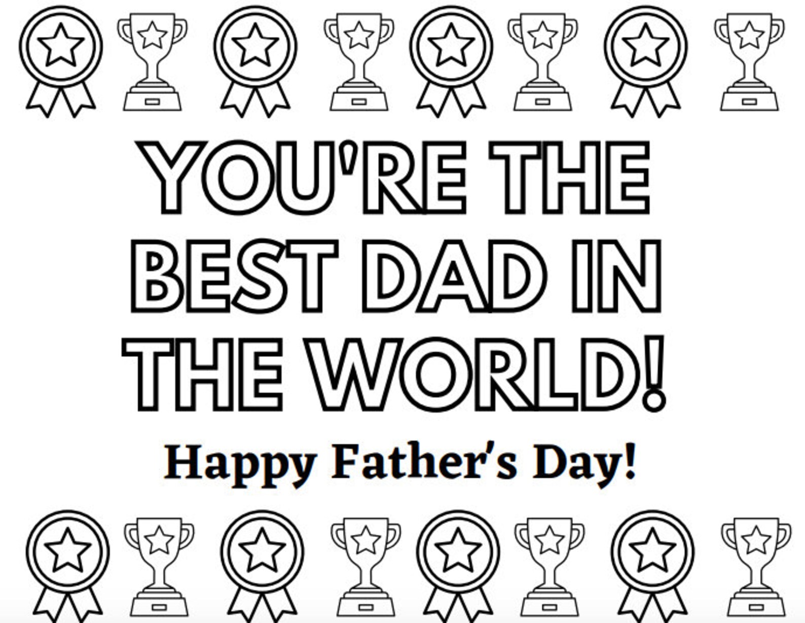 Printable Father's Day Coloring Pages - Instant Download Father's Day ...