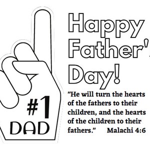 Printable Christian Father's Day Coloring Pages - Instant Download ...