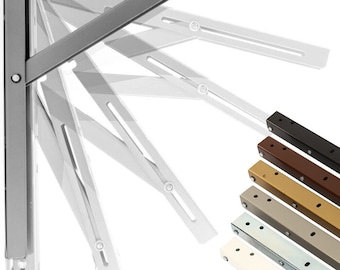 SET of 2 folding brackets wall bracket shelf bracket angle loadable - 100 kg > tested foldable shelf bracket folding bracket foldable shelf support