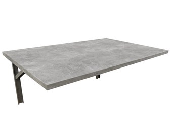 CONCRETE | Wall table Wall folding table Lap table kitchen table Wall desk Dining table many dimensions Small wall table foldable