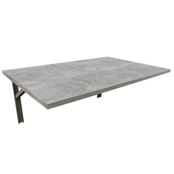 | BÉTON Table murale Table pliante murale Table de cuisine Table de cuisine Bureau mural Table à manger de nombreuses dimensions Petite table murale pliable