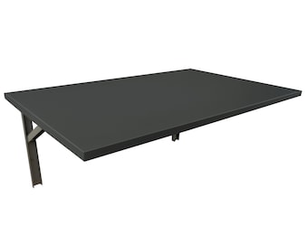 ANTHRACITE | Wall table Wall folding table Lap table kitchen table Wall desk Dining table many dimensions Small wall table foldable