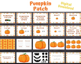 Pumpkin Patch Role Play, Pretend Play, Classroom Dramatic Play, Home School, Playroom, Play Restaurant, Classroom Décor INSTANT DOWNLOAD