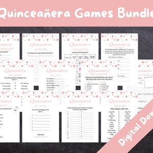 Quinceanera Birthday Party Games | Born in 2008 | Girls 15th Birthday | Sweet Fifteen | Party Printable DIGITAL DOWNLOAD