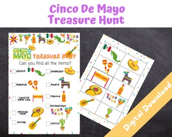 Cinco De Mayo skattjakt: Utskrivbart spel för barn (digital nedladdning)