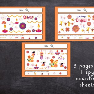 Diwali I Spy Game for Kids, Printable Activity Sheets (digital Download ...