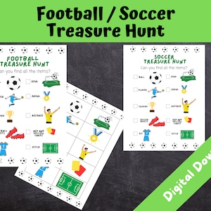 Football Treasure Hunt | Kids Football Game | Scavenger Hunt | Football Party | Soccer Party | INSTANT DOWNLOAD