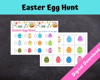 Easter Egg Hunt | Easter Bunny | Scavenger Hunt | Treasure Hunt | Games |  INSTANT DOWNLOAD Print at Home