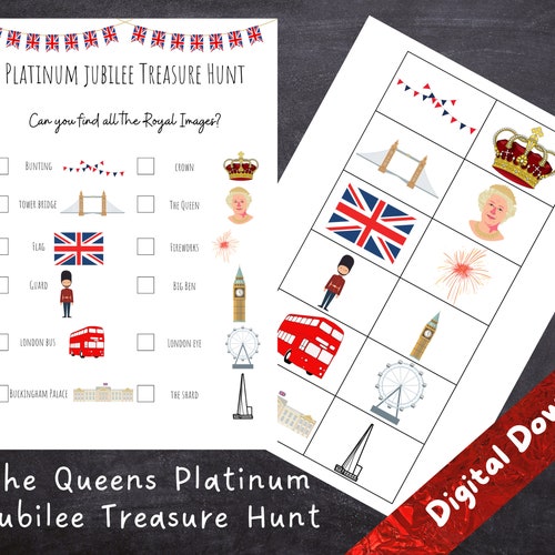 Platinum Jubilee Treasure Hunt Jubilee Games the Queens Etsy