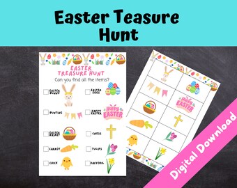 Easter Treasure Hunt: Kids Scavenger Hunt Game (Digital Download)