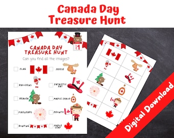 Canada Day Treasure Hunt, Scavenger Hunt, Canada Day Games, INSTANT DOWNLOAD