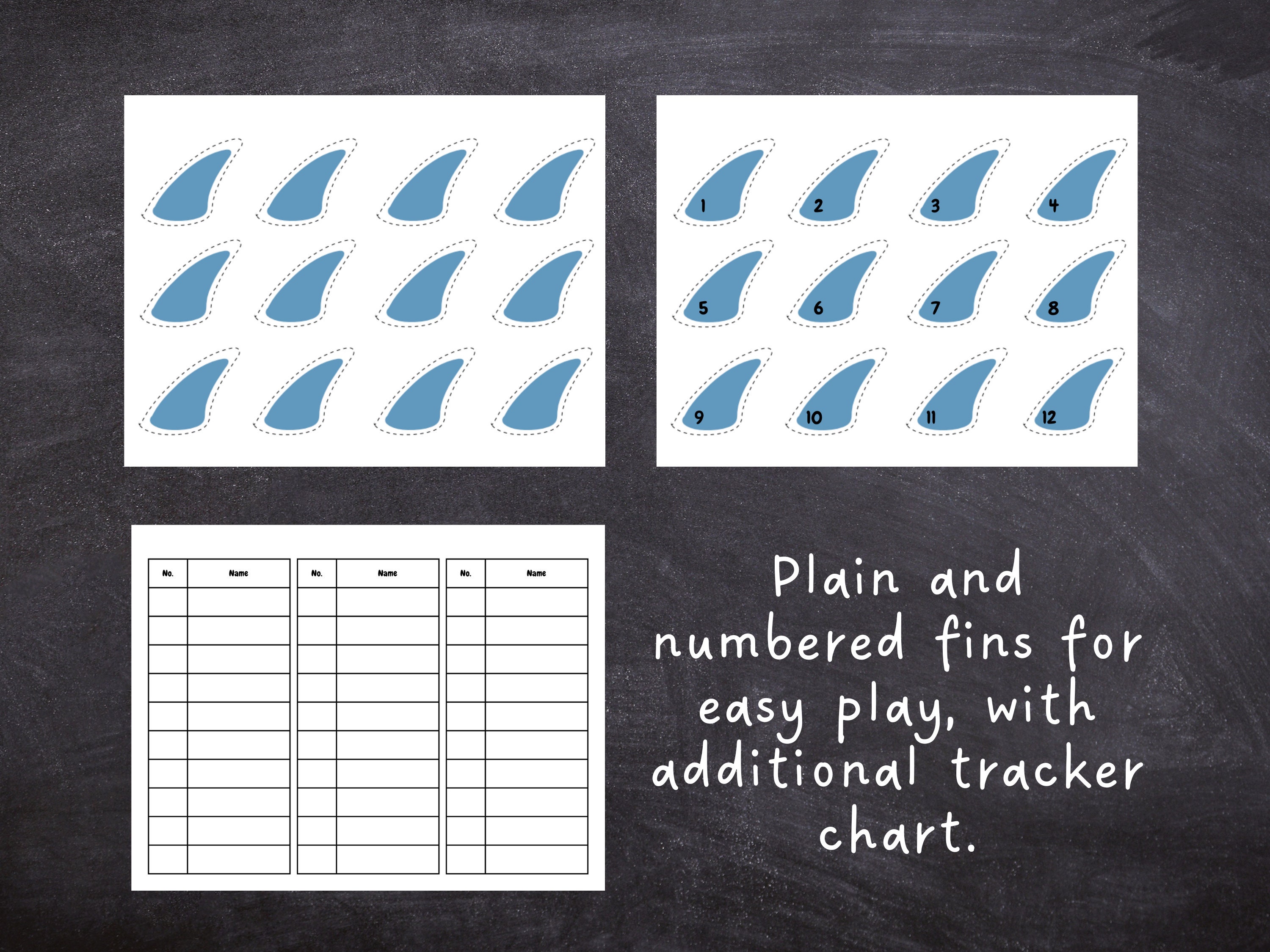 Pin the Fin on the Shark Game: Under the Sea Party (digital Download ...