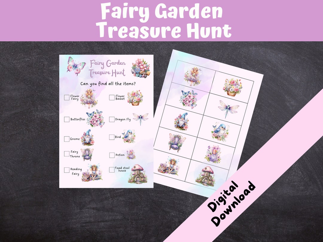 Fairy Garden Treasure Hunt: Kids Birthday Party Game (digital Download ...