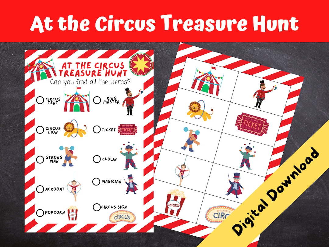 At the Circus Treasure Hunt Kids Birthday Party Games Circus